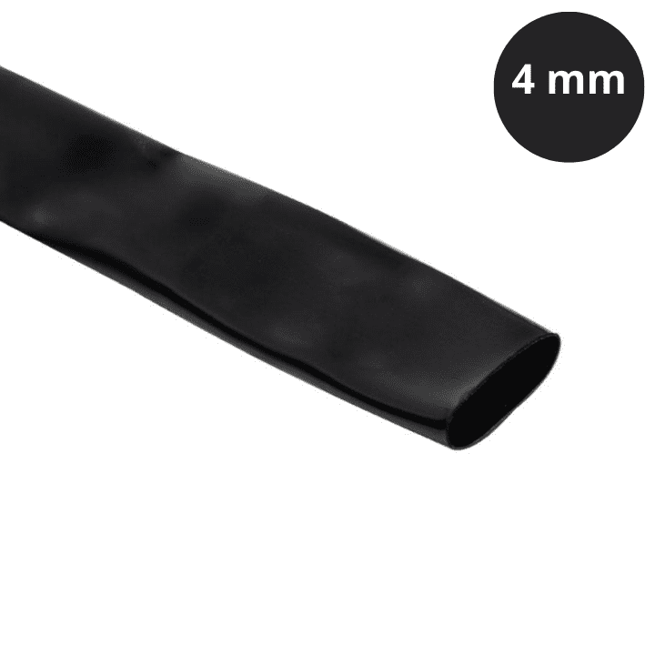 4mm Heat Shrink Tube Black - 1 Meter - View 1