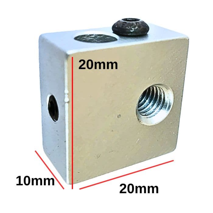 Aluminium Hot End Heating Block MK8 For 3D Printers - View 3