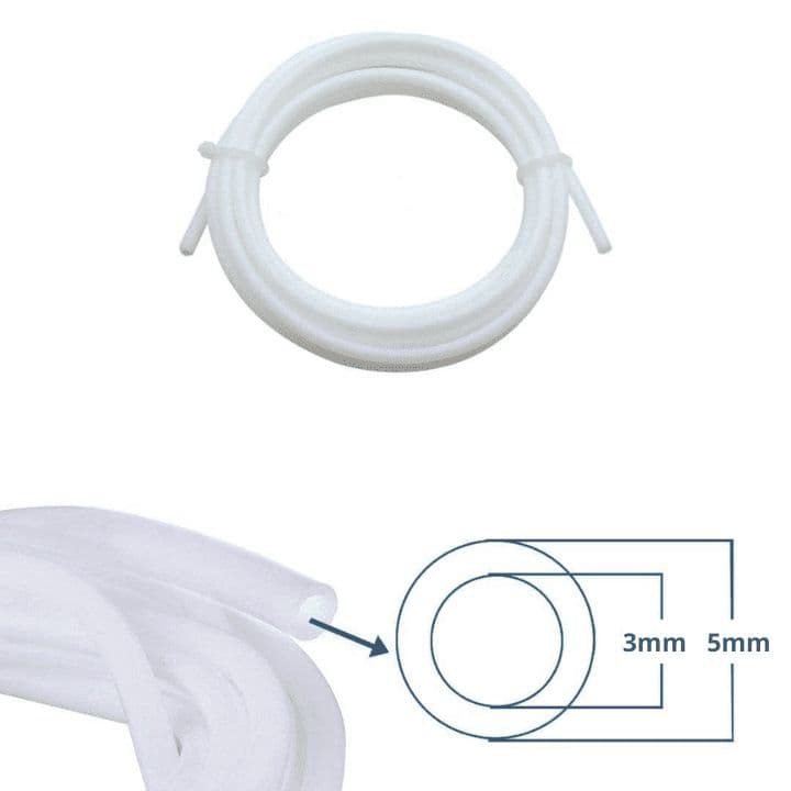 PTFE 3x5mm White Teflon Tube for 3mm 3D Printer Filament - 1 Meter (3mm ID X 5mm OD) - View 2
