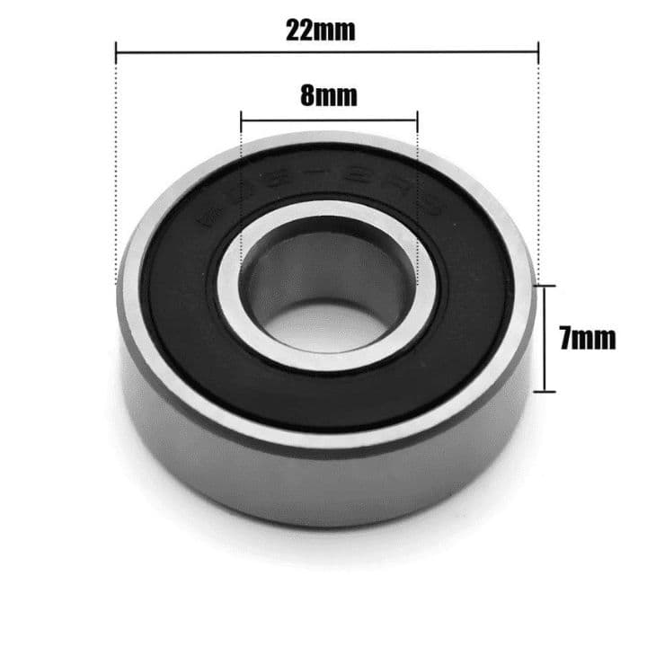 608-2RS Rubber Sealed Ball Bearing Miniature Bearing (8x22x7mm) - View 3