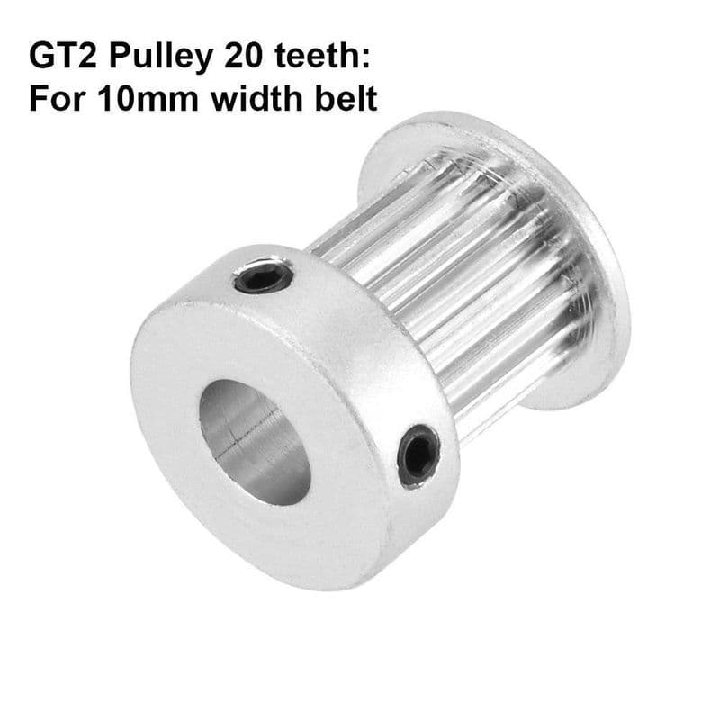 Gt2 Timing Pulley 20 Teeth, Bore 8mm for Belt Width 10 mm for 3D Printer - View 1