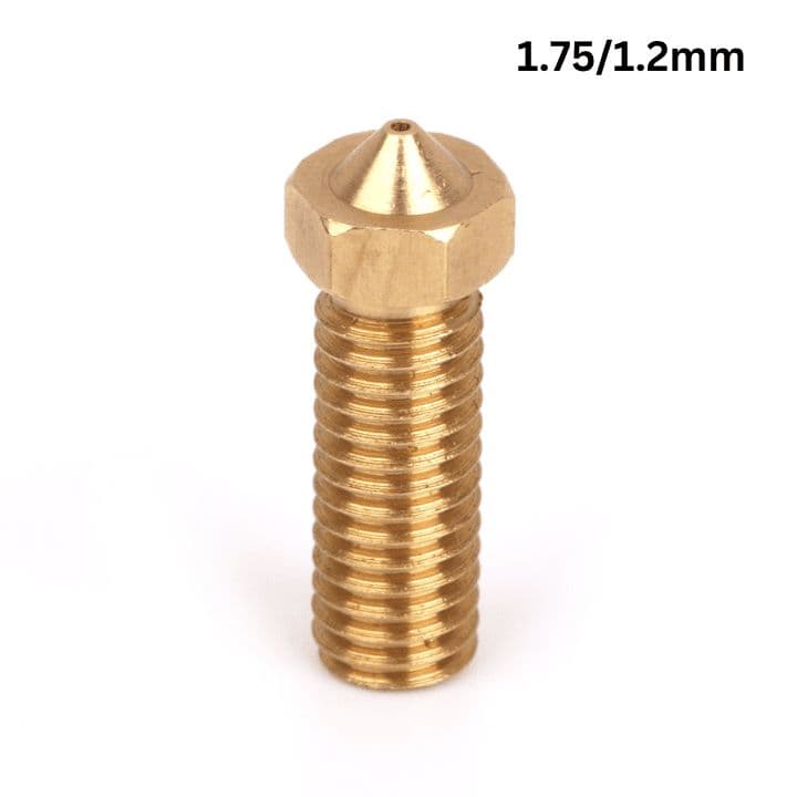 V6 Volcano Brass Length Extruder Nozzle 1.75mm x 1.2mm - View 1