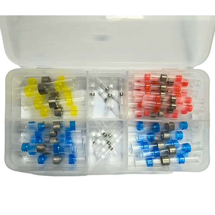 60PCS Waterproof Solder Seal Heat Shrink Butt Wire Connector Terminals Copper - View 1