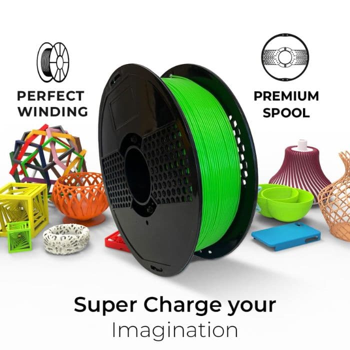 1.75mm Premium HS PLA Filament for 3D Printer (Mint Green) - View 3