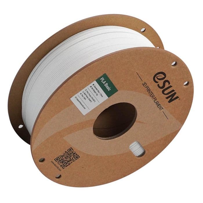 eSun PLA-Basic 1.75mm 3D Printing Filament 1kg White Color - View 2