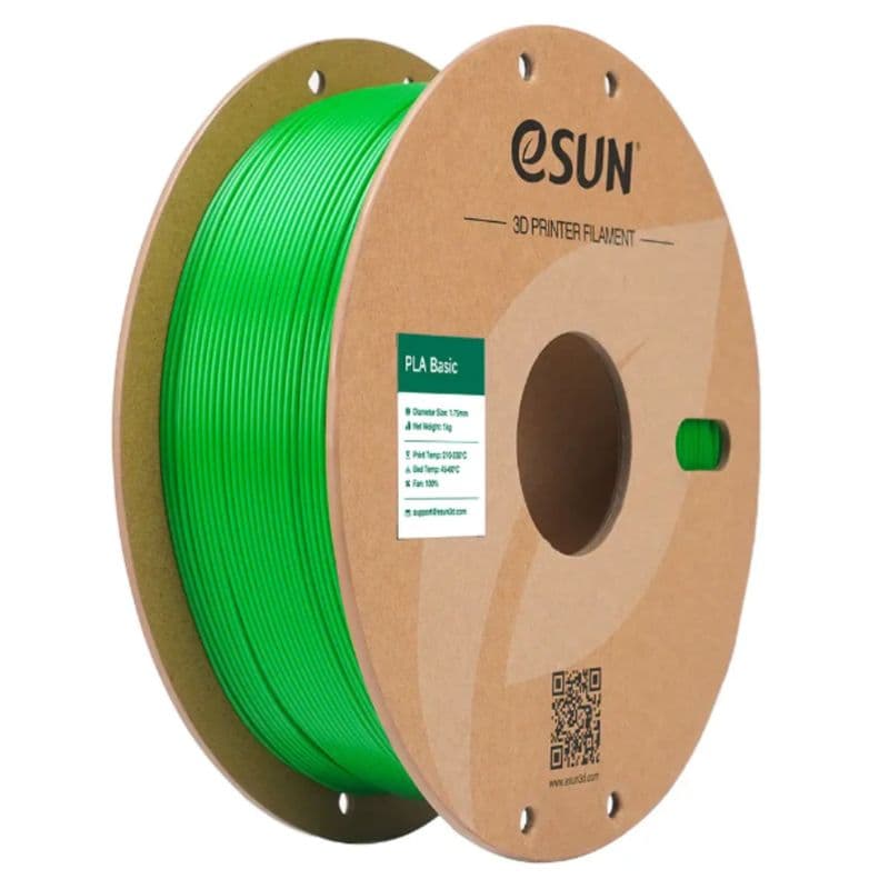 eSun PLA-Basic 1.75mm 1kg Roll 3D Printing Filament Green Color - View 1