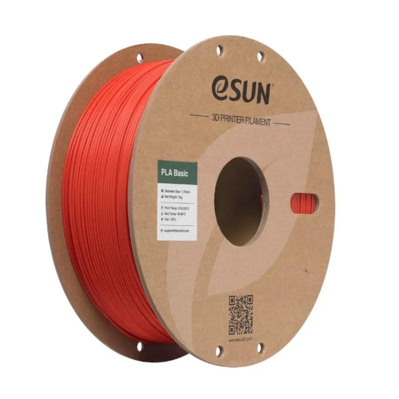 eSun 1.75mm 1kg PLA-Basic 3D Printing Filament Red Color - View 1