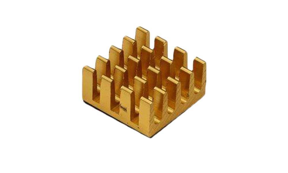 3 in 1 Gold Aluminum Heat Sink for Raspberry Pi 4B - View 2