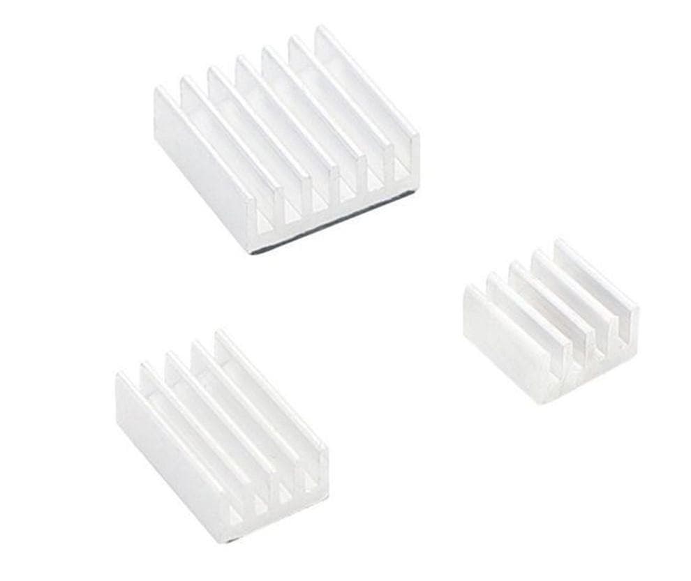 Raspberry Pi 3 in 1 Heat Sink Aluminium for Raspberry Pi 4B (White) - Pack of 1 - View 1