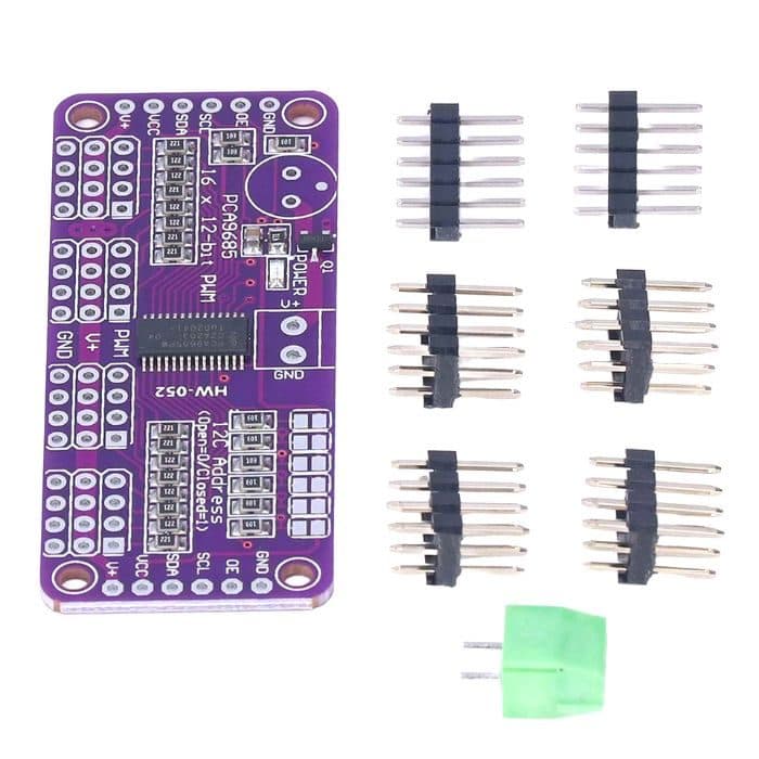PCA9685 16 Channel 12 Bit Servo Motor Driver - View 1