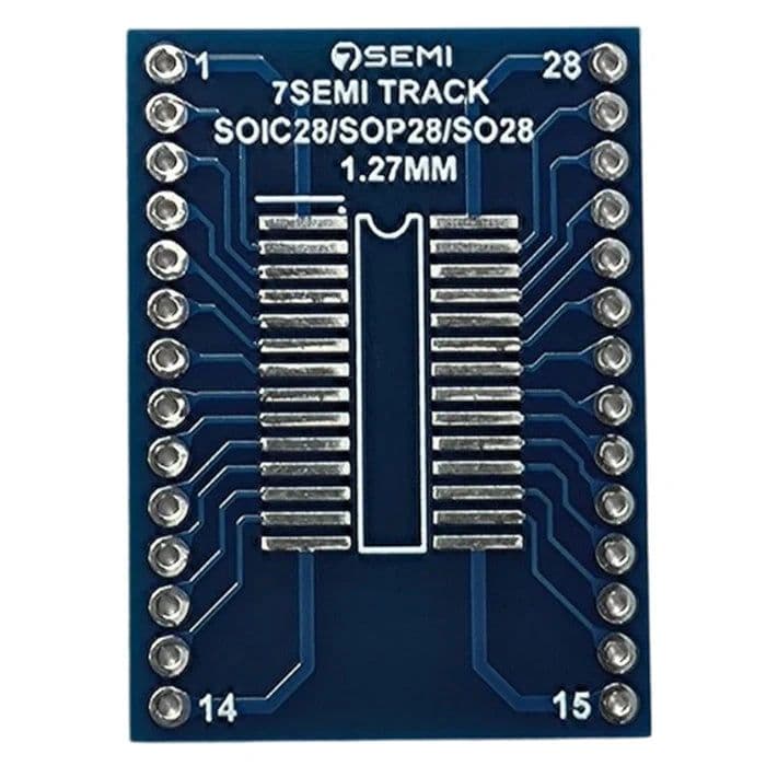 SOIC28/SOP28/SO28 TSSOP28/SSOP28 Adapter PCB Board - 7Semi - View 3
