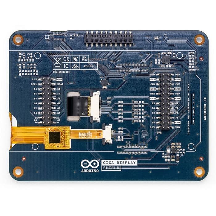 Official 3.97-inch Arduino GIGA Touchscreen Display Shield 480x800 - ASX00039 - View 3