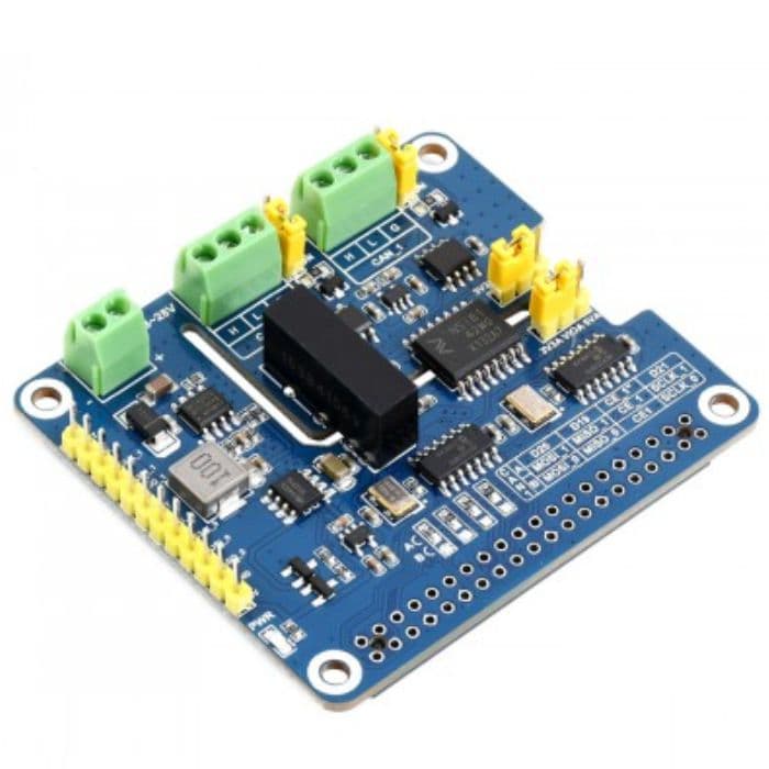 Waveshare 2-Channel CAN FD HAT Raspberry Pi Expansion Board - View 1