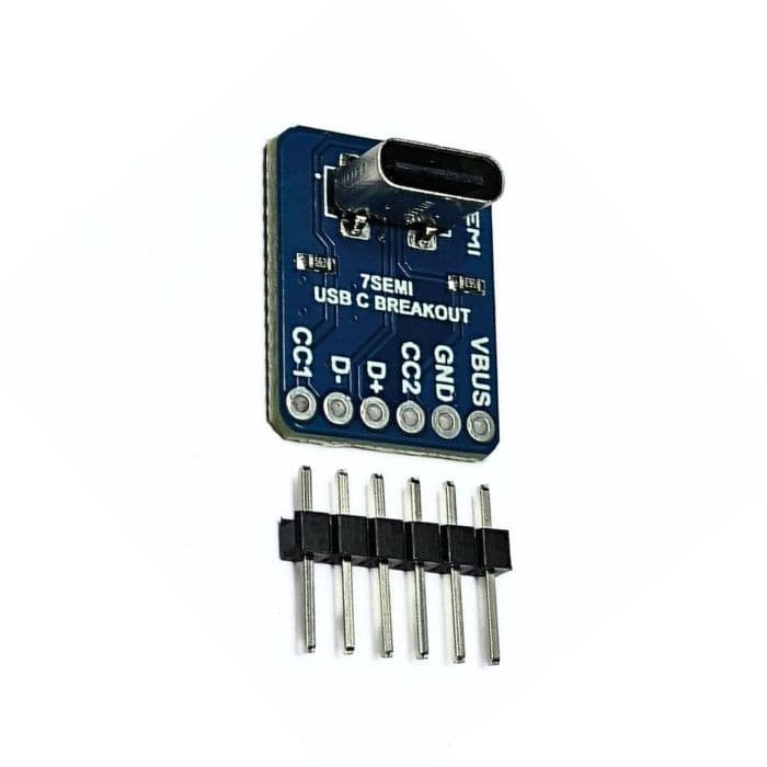 USB Type C Vertical Female Breakout -7Semi - View 2