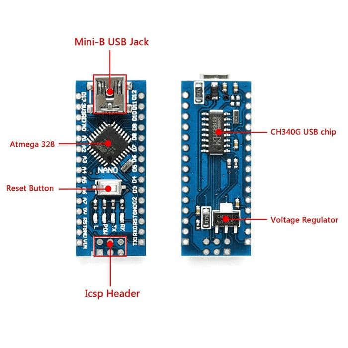 Arduino Nano R3 Compatible Board with CH340 Chip - View 3