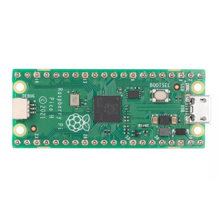Raspberry Pi Pico H - Pico with Headers Soldered - View 3