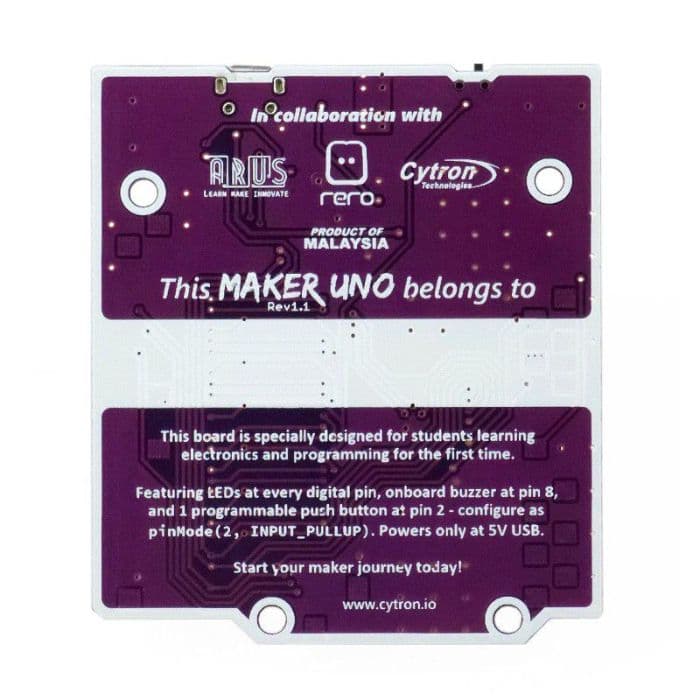 Cytron Maker UNO Microcontroller Board for Arduino Education - View 3
