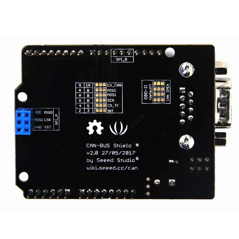 Seeed Studio CAN-BUS Shield V2 with High-Performance MCP2515 Controller & MCP2551 Transceiver - View 3