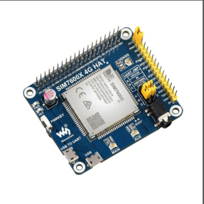 Waveshare SIM7600G-H 4G HAT For Raspberry Pi, LTE Cat-4 4G / 3G / 2G Support - View 1