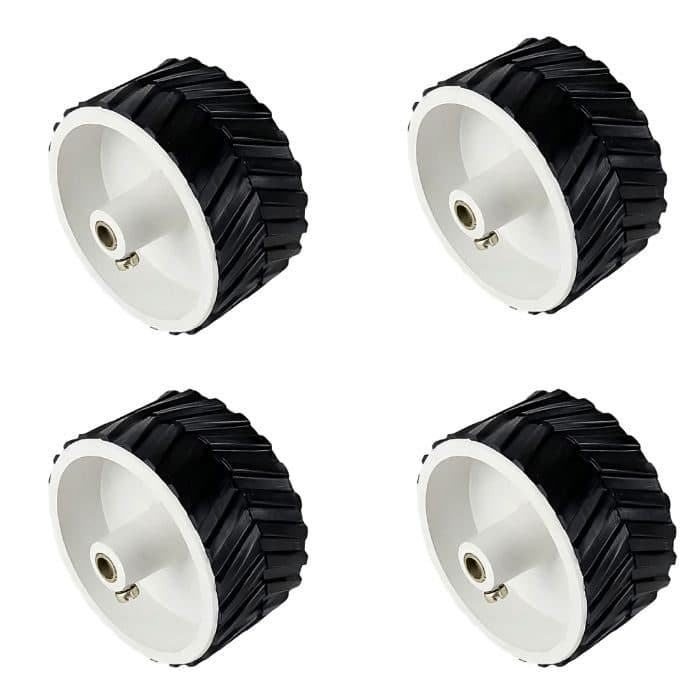 7 X 4 Cm Gear Motor Robot Wheel, Tyres for 6 mm Shaft Geared Dc Motor - 4 Pieces Robotics Science Project - View 1