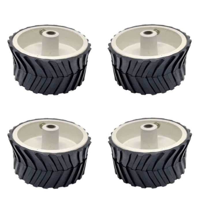 7 X 4 Cm Gear Motor Robot Wheel, Tyres for 6 mm Shaft Geared Dc Motor - 4 Pieces Robotics Science Project - View 2
