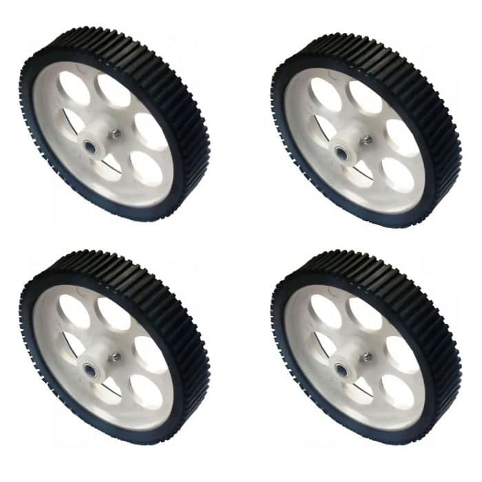 10 X 2 Cm Gear Motor Robot Wheel, Tyres for 6 mm Shaft Geared Dc Motor - 4 Pieces - View 2