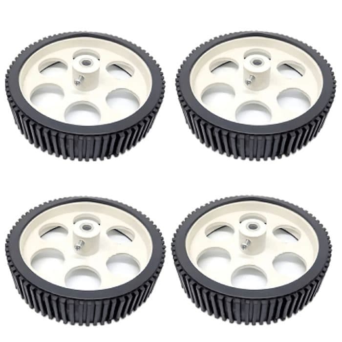 10 X 2 Cm Gear Motor Robot Wheel, Tyres for 6 mm Shaft Geared Dc Motor - 4 Pieces - View 3