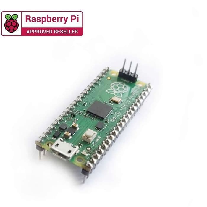 Raspberry Pi Pico with Headers and Micro USB Cable - View 2
