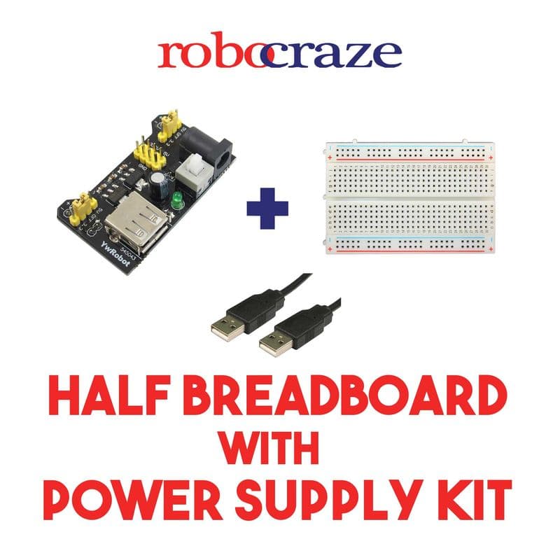 Half Bread Board + Power Supply - View 1