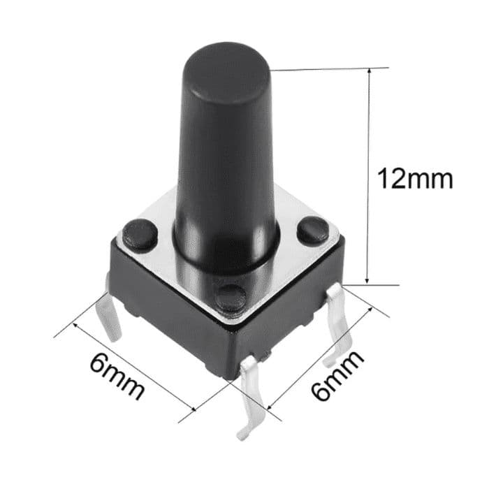 4-pin Long PushButton Switch (Pack of 5) - View 3