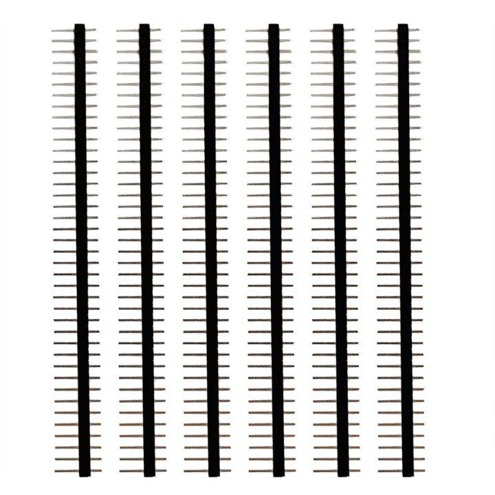 40x1 Pin 2.54mm Single Row Straight Male Pin Header Strip (Pack of 50) - View 2