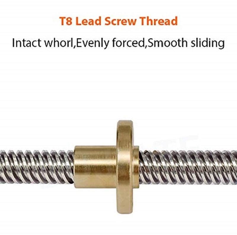 Trapezoidal Screw 300mm rod with Copper Nut - View 2