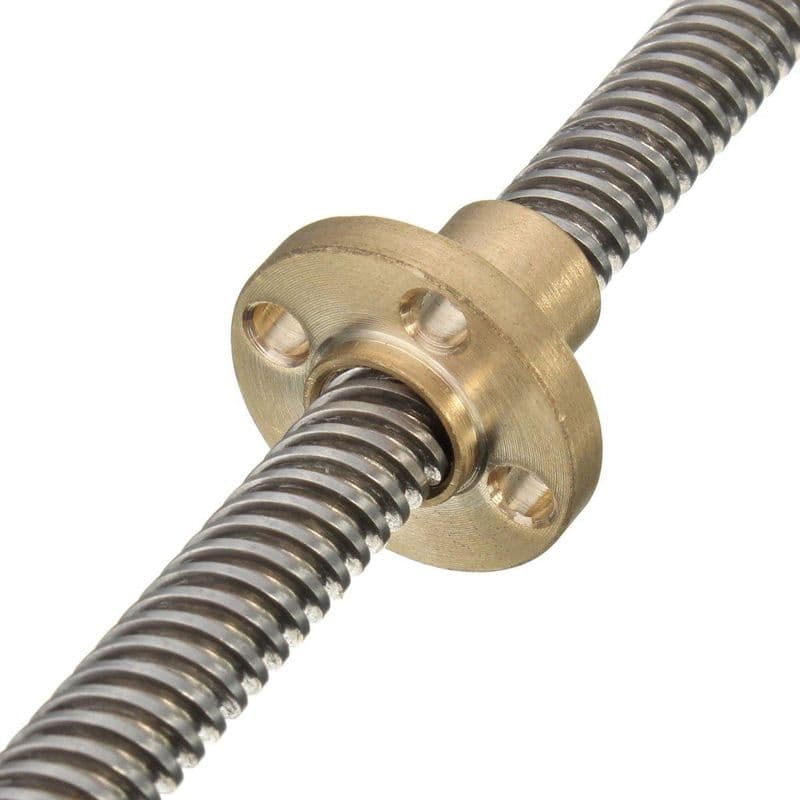 Trapezoidal Screw 500mm rod with Copper Nut - View 2
