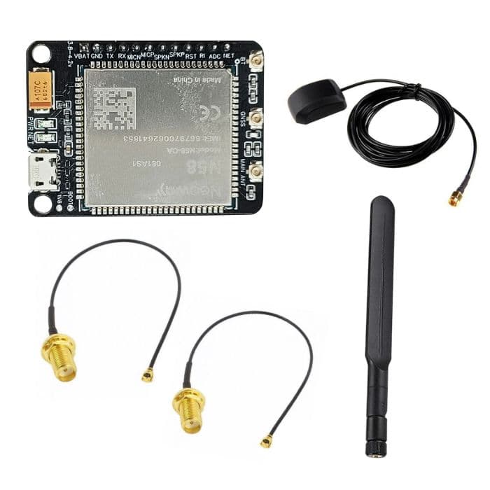 N58 GNSS Breakout Board, GPS/4G Antennas & SMA to UFL Connector - View 1