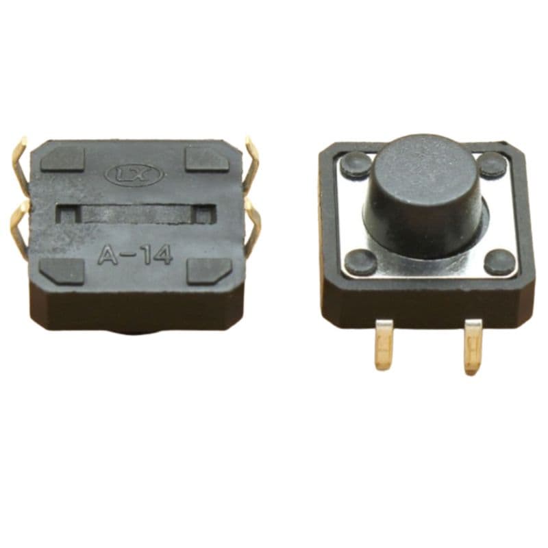 Tactile 12x12x8mm 4 Pin Push Button Switch (Pack of 5) - View 1