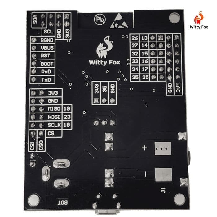 Witty Fox - ESP32 Storm Board with Support for Battery Charging & Wireless Programming - View 2