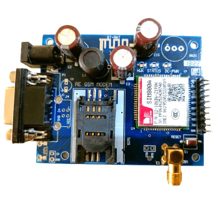 SIM 800A GSM Modem with SMA Antenna - View 3