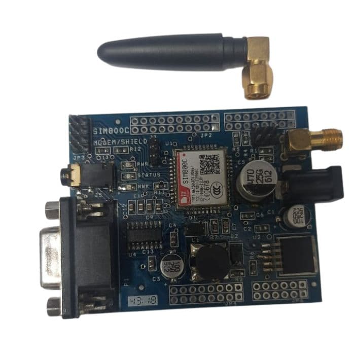 SIM 800C GSM Modem with SMA Antenna - View 3