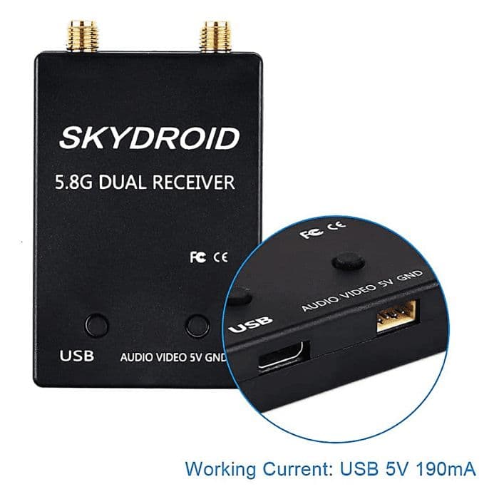 SKYDROID FPV Receiver 5.8G OTG 150CH Video Downlink Receiver Double Antenna - View 3