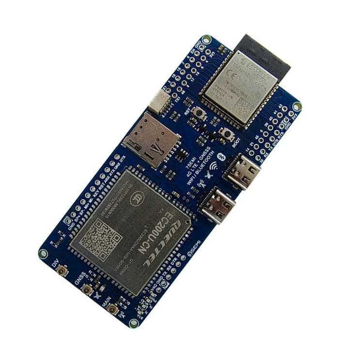 ESP32-S3 EC200U 4G LTE Cat-1 GNSS WiFi Bluetooth IoT Modem - 7Semi - View 3