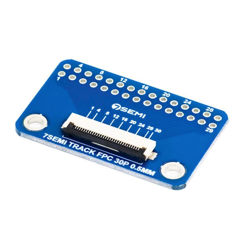 7Semi 0.5mm FFC FPC Connector Breakout Board (30 Pin) - View 1