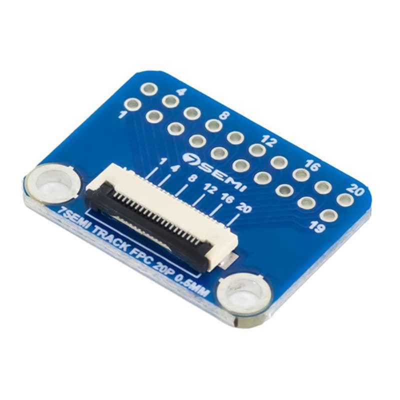 7Semi 0.5mm FFC FPC Connector Breakout Board (20 Pin) - View 1