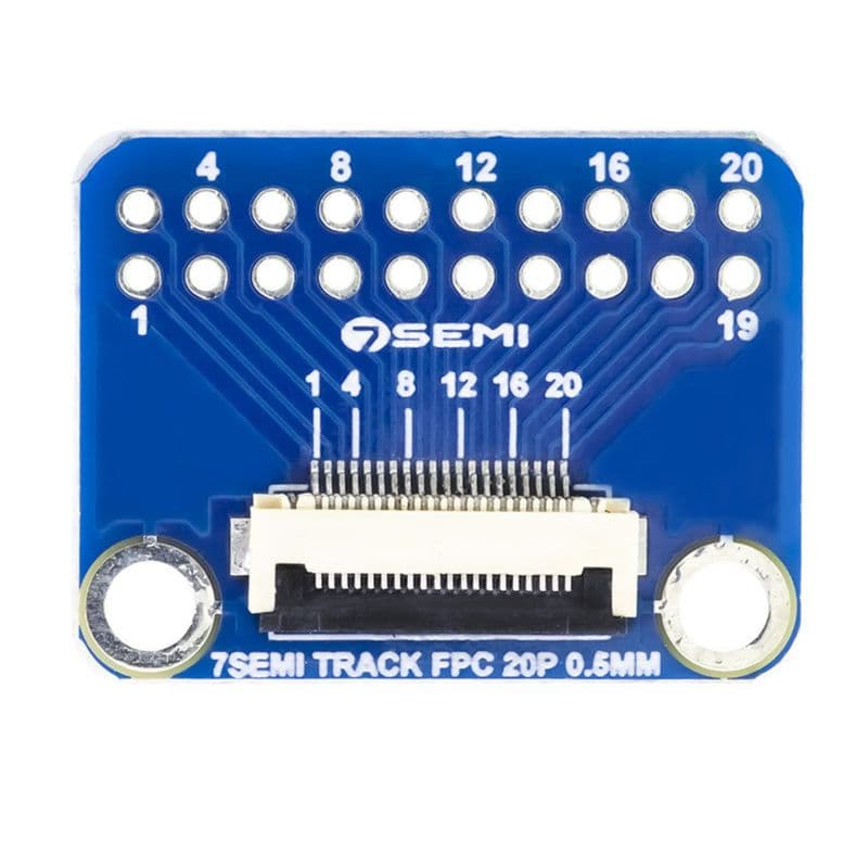7Semi 0.5mm FFC FPC Connector Breakout Board (20 Pin) - View 2