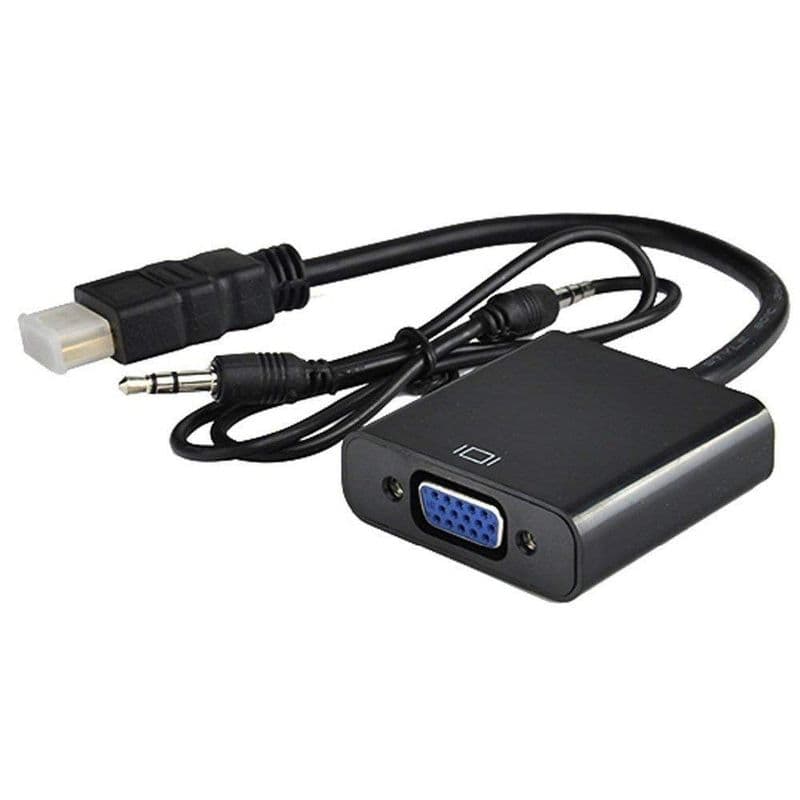 HDMI to VGA Converter with Audio - Black - View 1