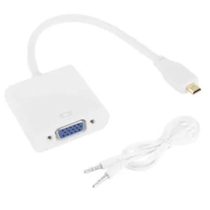 Micro HDMI to VGA Converter with Audio Cable - View 1