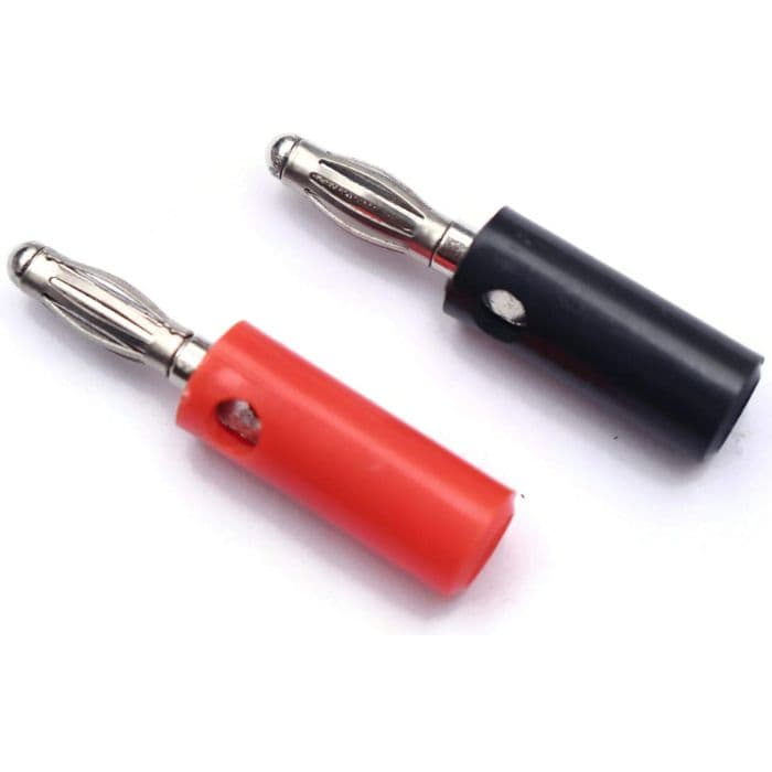 4mm Banana Jack Plug Connector Male - Pack of 2 - Any Colour - View 1