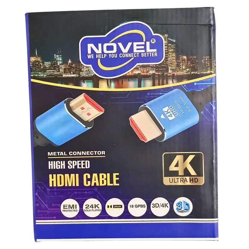 NOVEL 4K Ultra HD High-Speed HDMI Cable with Metal Connectors – 1.5 Meters - View 2