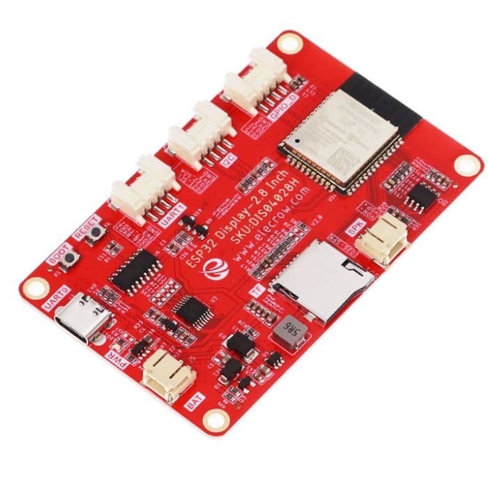 ELECROW ESP32 HMI 2.8 Inch TFT Touch Display 240Ã—320 SPI LCD for Arduino/LVGL/Esphome/PlatformIO/Micropython without Acrylic Case - View 3