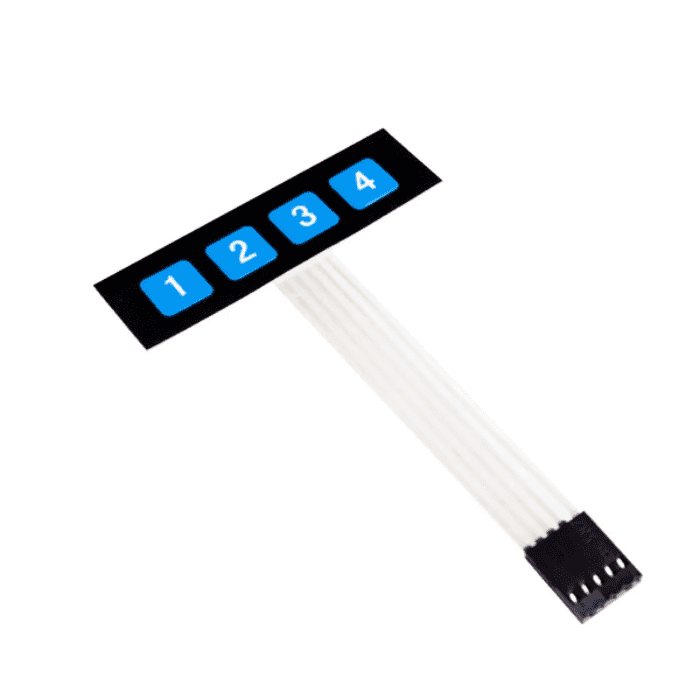 1 x 4 Membrane Keypad - View 1