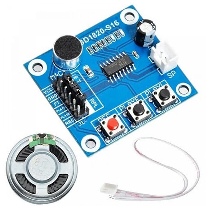 ISD1820 3-5V Voice Module Recording And Playback Module with Microphone and 0.5W Speaker - View 1